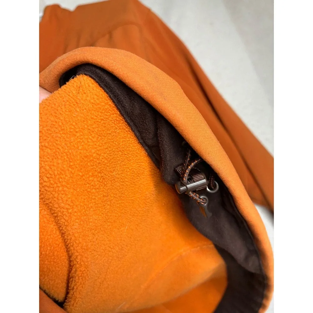 The North Face Apex Softshell Jacket Mens Orange Full Zip Fleece Lined 7737
